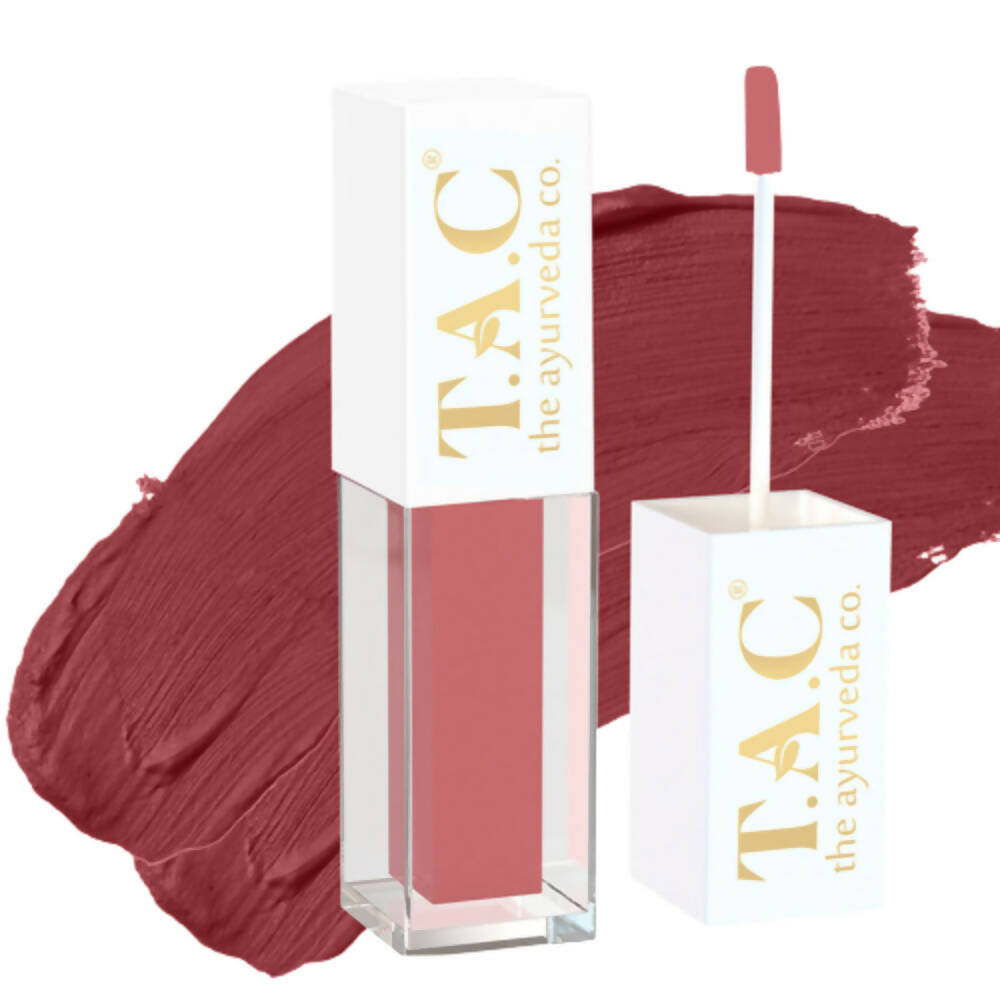 TAC - The Ayurveda Co. Liquid Matte Brown Bae Lipstick - Distacart