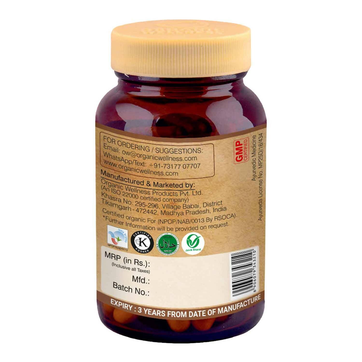 Organic Wellness Yograj Guggul Vegetarian Capsules - Distacart