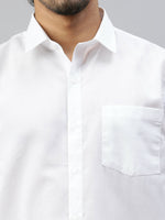 Thumbnail for Ramraj Cotton Mens Full Sleeve Formal 100 % Cotton White Shirt - Distacart