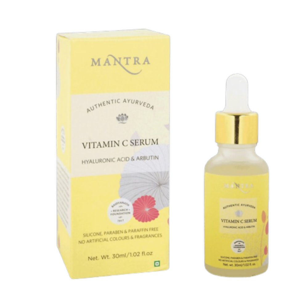 Mantra Herbal Vitamin C Serum With Hyaluronic Acid and Arbutin - Distacart