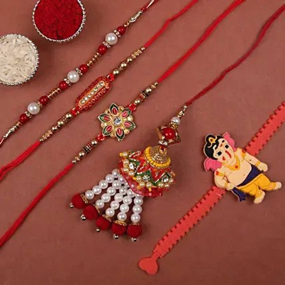 Set Of 5 Rakhis