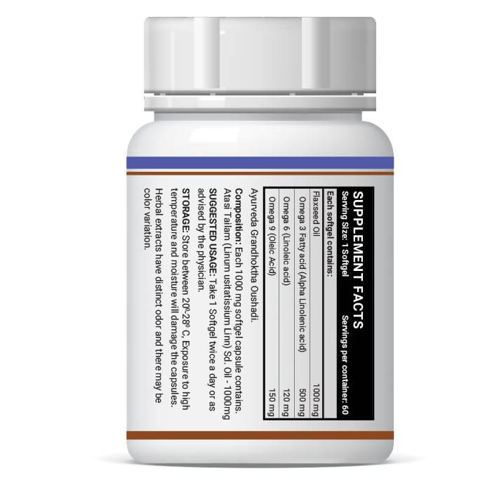 Inlife Flaxseed Oil Atasi Tailam Capsules