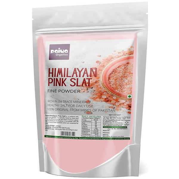 Paiya Organics Himalayan Pink Salt Fine Powder - Distacart