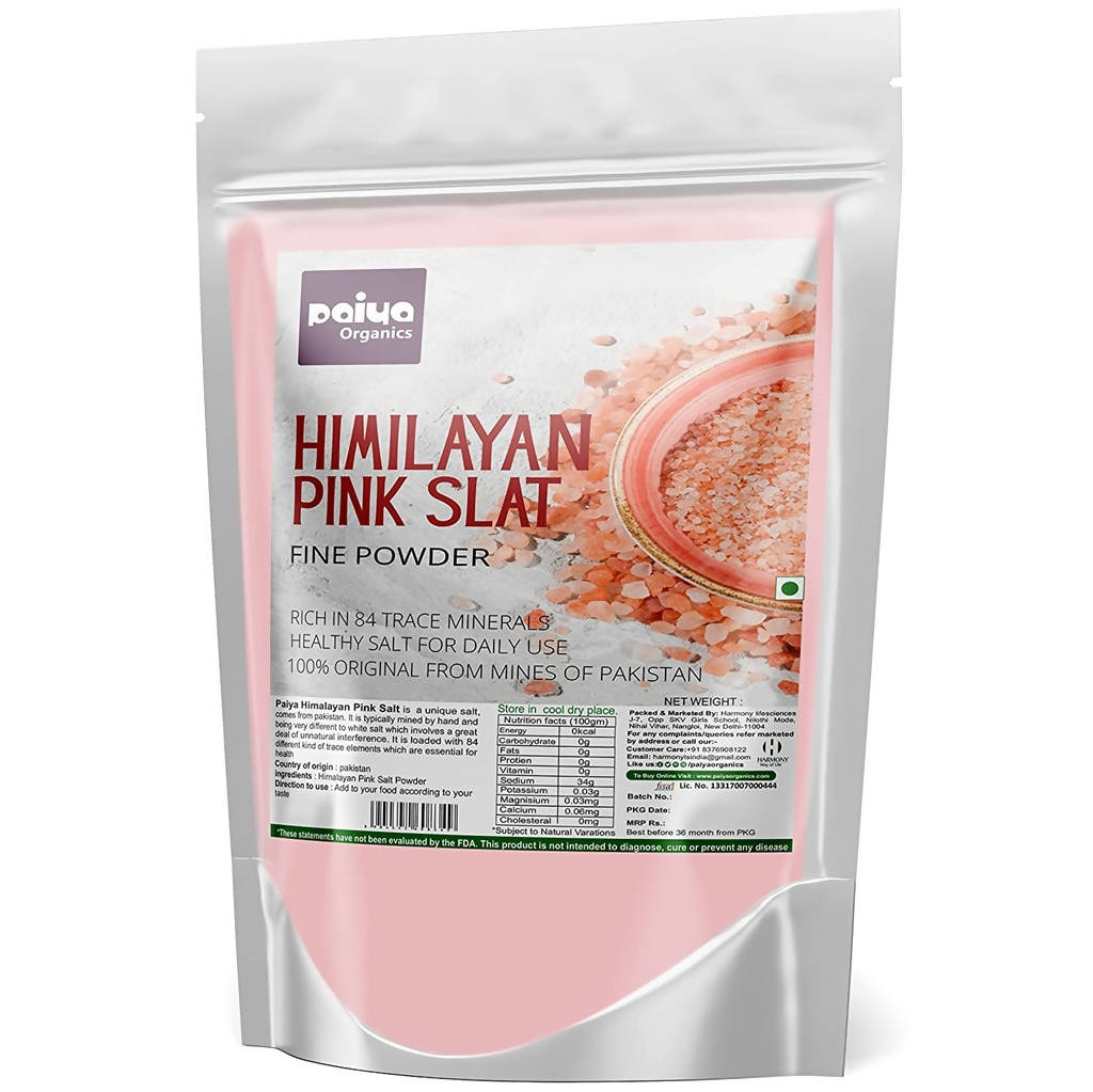 Paiya Organics Himalayan Pink Salt Fine Powder - Distacart