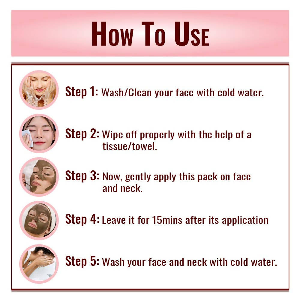 Brown & White Magical Face Pack uses