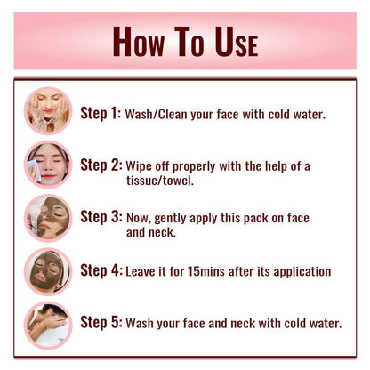 Brown & White Magical Face Pack uses