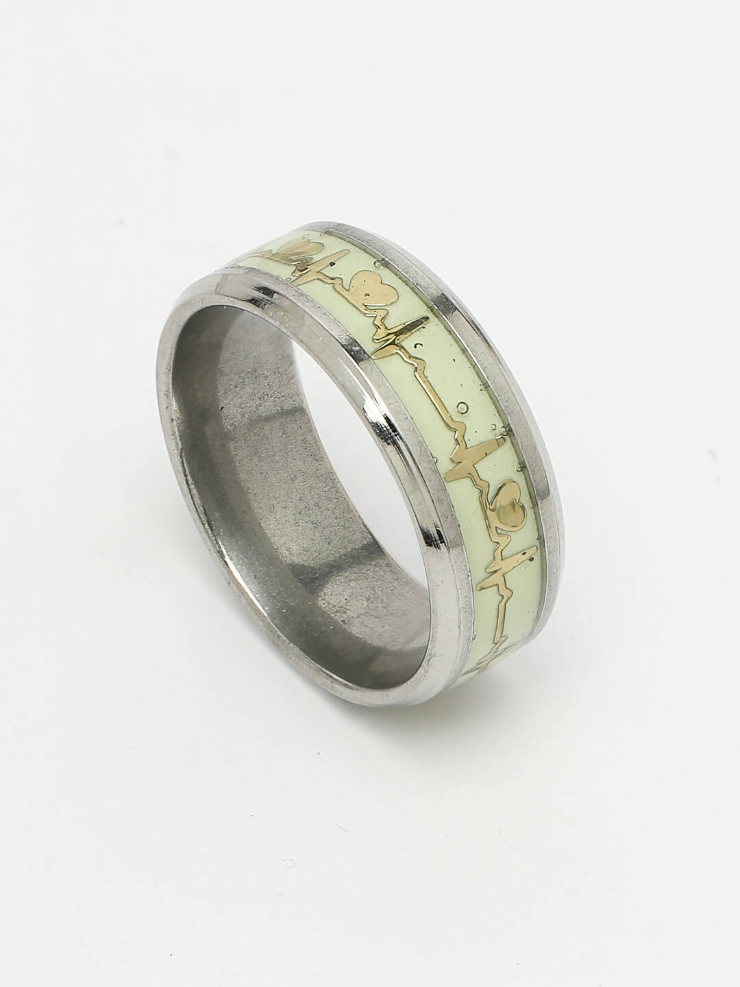 NVR Men's Rhodium-Plated Silver-Toned Stainless Steel Finger Ring - Distacart