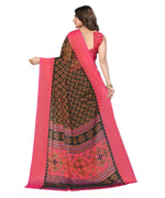 Thumbnail for Vamika Green Chiffon Brasso Bollywood Style Woven Saree (ALIZA GREEN) - Distacart