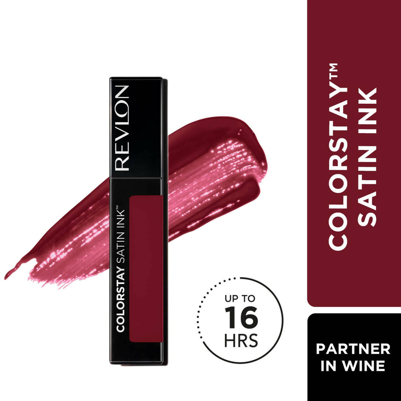 Revlon Colorstay Satin Ink Liquid Lip Color - Partner In Wine - Distacart
