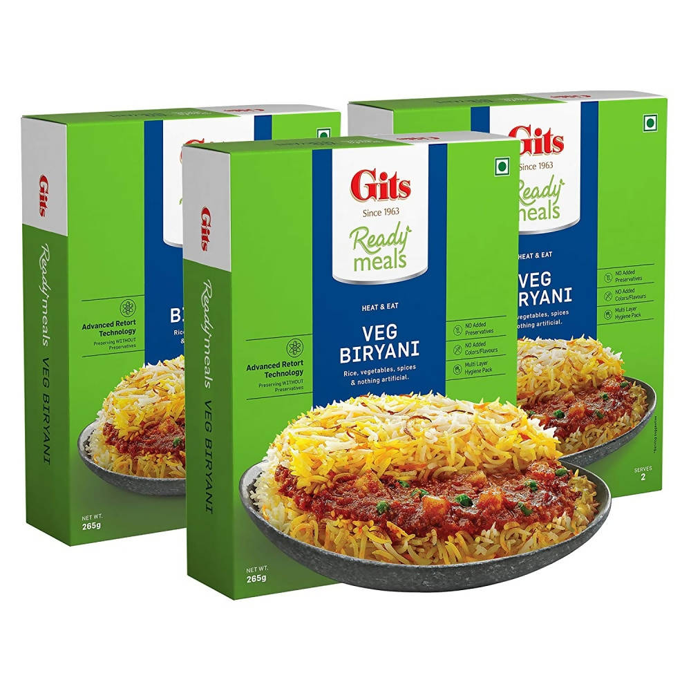 Gits Ready Meals Heat & Eat Veg Biryani - Distacart