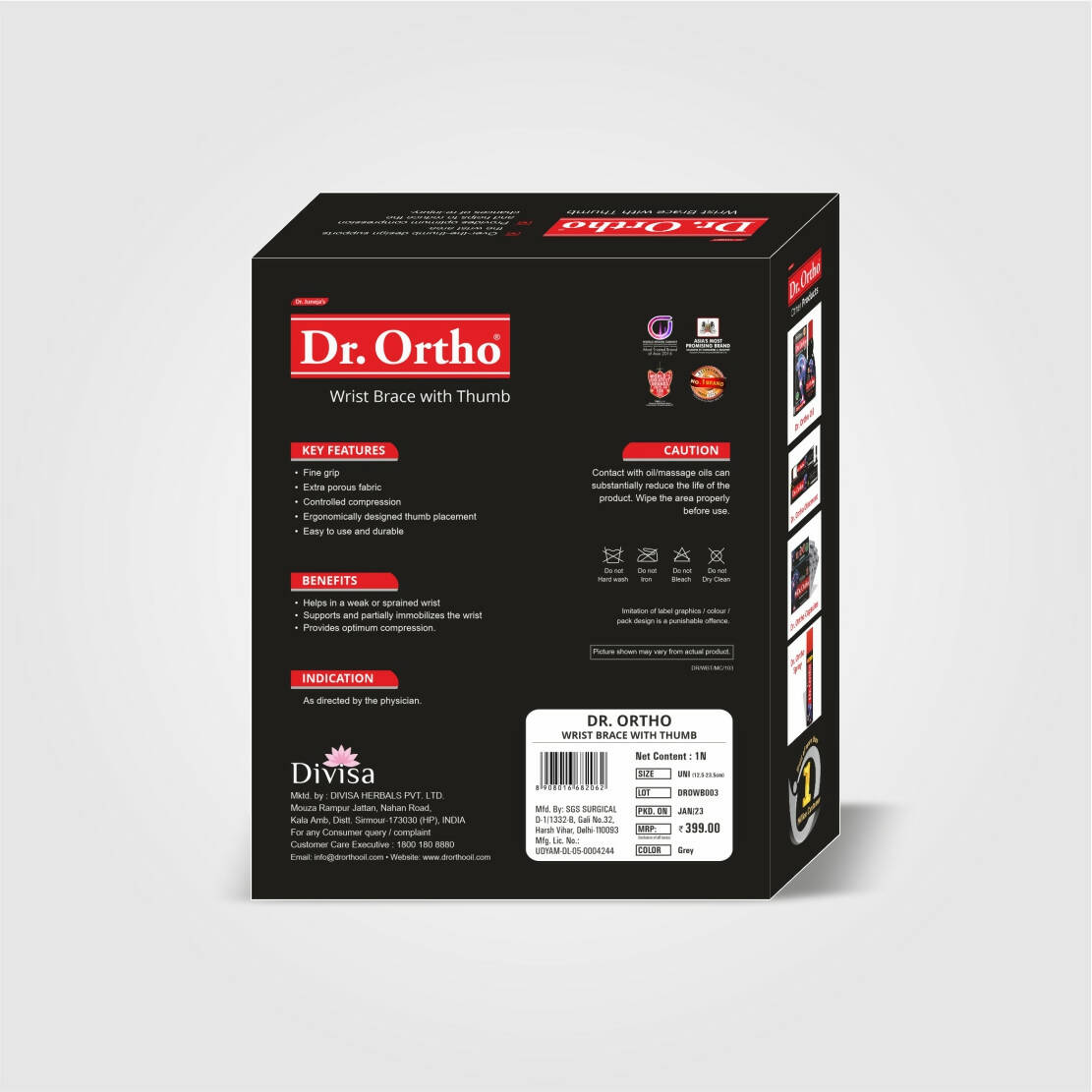 Dr. Ortho Wrist Brace with Thumb - Distacart