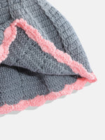 Thumbnail for Chutput Kids Woollen Hand Knitted Sleeveless Bow Detail Dress - Grey - Distacart