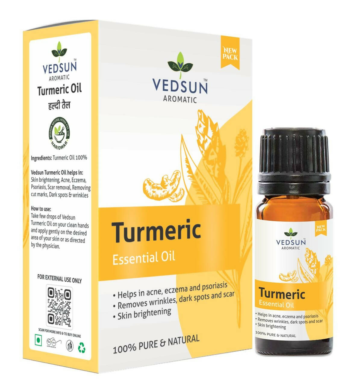 Vedsun Naturals Turmeric/Haldi Oil Pure & Organic for Skin - Distacart