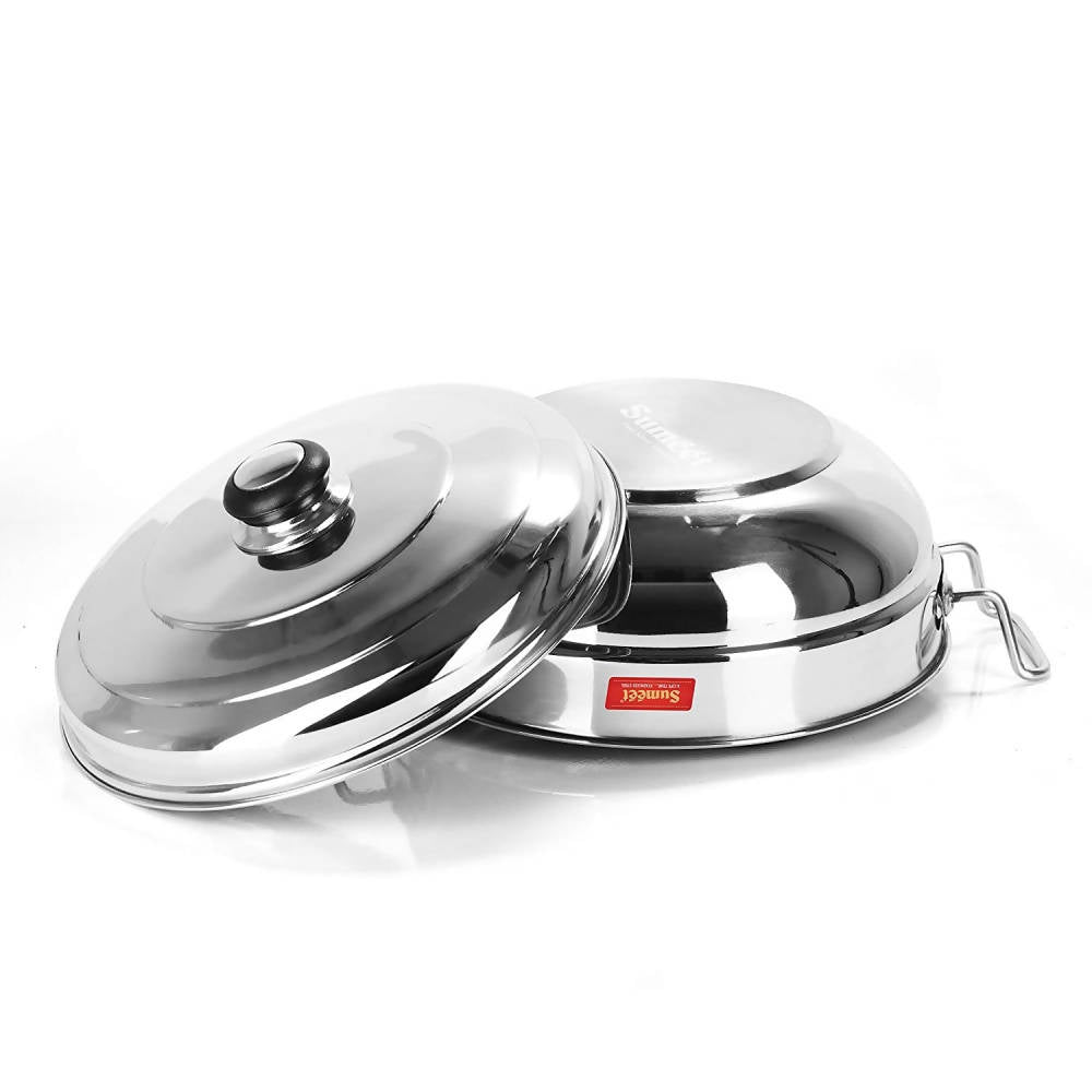 Sumeet Stainless Steel Kadhai Set with Lid and 5 Plates - Distacart