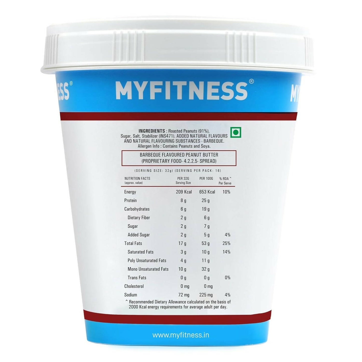 Myfitness Schezwan High Protein Spread & Dip Spicy Smooth Peanut Butter - Distacart