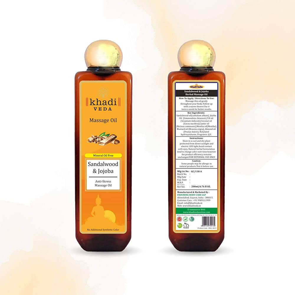 Khadi Veda Sandalwood & Jojoba Massage Oil