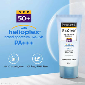 Neutrogena Ultra Sheer Sunscreen, SPF 50+ - Distacart
