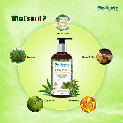 Medimade Wellness Aloevera & Neem Body Wash - Distacart