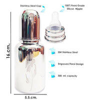 Thumbnail for Goodmunchkins Stainless Steel Feeding Bottle Joint Less 304 Grade No Joints BPA Free for New Born Baby/Toddlers/Infants-280ml - Distacart