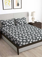 Thumbnail for Story@home Green & White Floral Microfiber 180 TC Bedsheet With Pillow Cover - Distacart