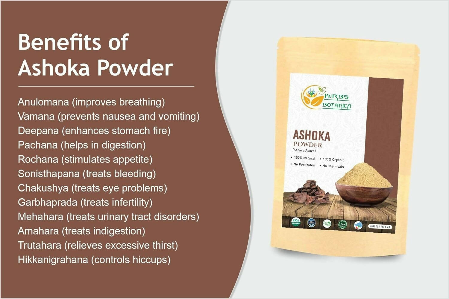 Herbs Botanica Ashoka Powder - Distacart