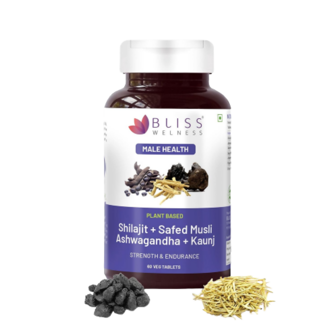 Bliss Welness Sj Ashwagandha Kaunj Safed Musli Tablets - Distacart