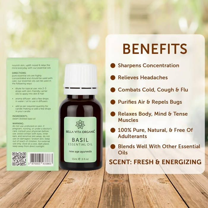Bella Vita Organic Basil Essential Oil - Distacart