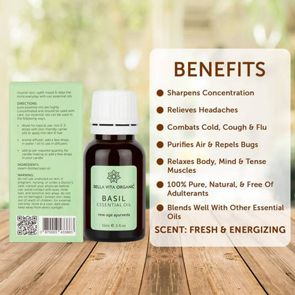Bella Vita Organic Basil Essential Oil - Distacart