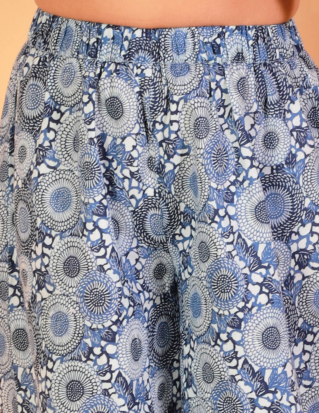 Lil Drama Girls Printed Top With Pants Set - Blue - Distacart