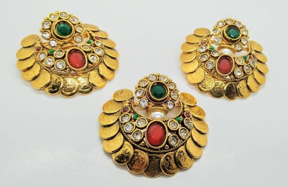 Multicolor Temple Pendant Set