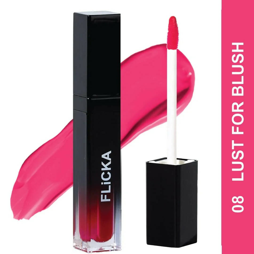 FLiCKA Set and Attack Liquid Matte Lipstick 08 Lust For Blush - Pink - Distacart