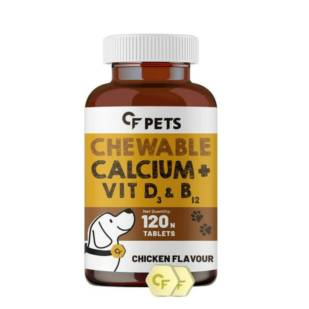 Carbamide Forte Pets Chewable Calcium Supplement with Vitamin D3, B12 Magnesium & Zinc Tablets - Distacart