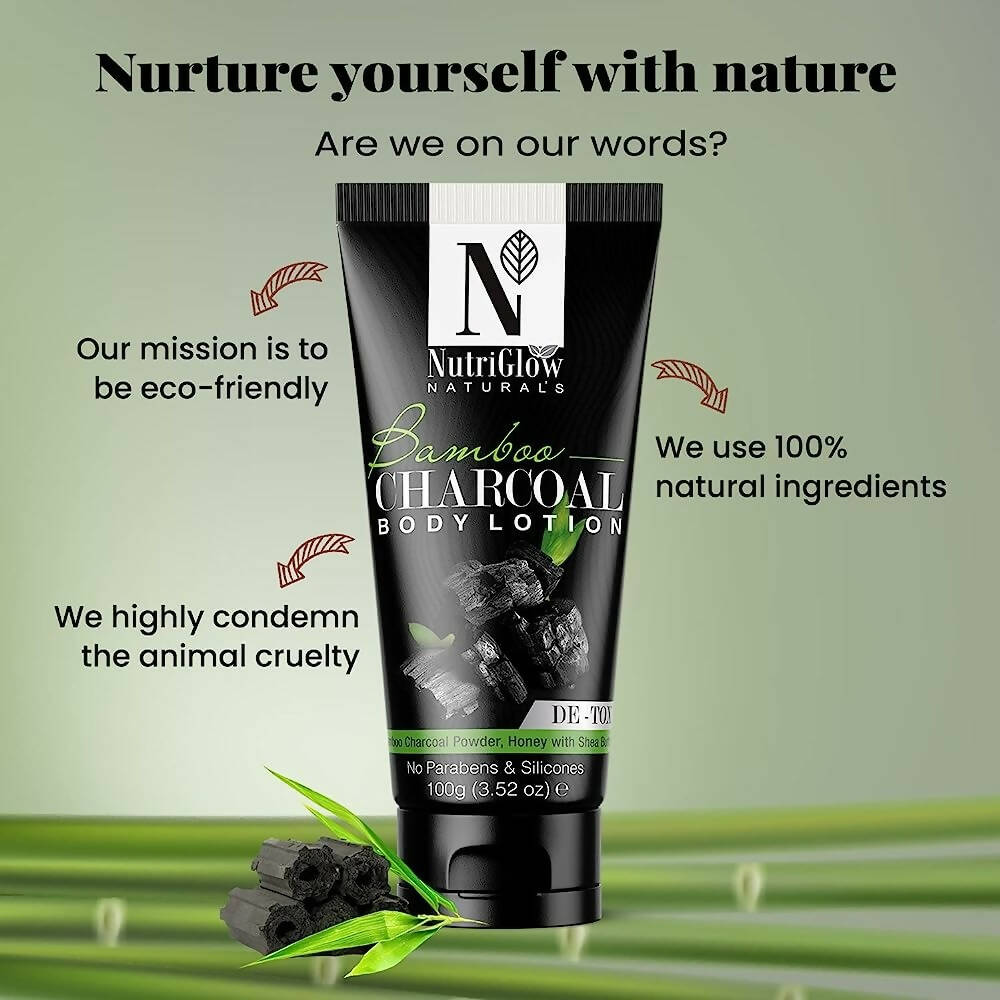 NutriGlow Natural’s Bamboo Charcoal Body Lotion - Distacart