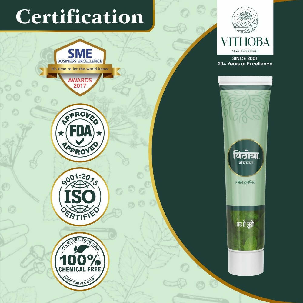 Vithoba Ayurvedic Premium Herbal Toothpaste - Distacart