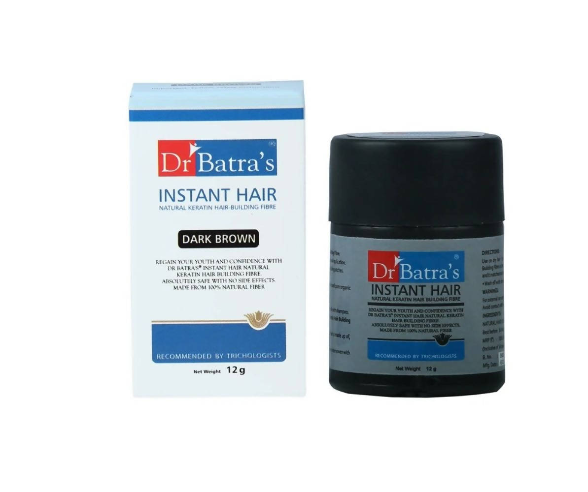 Dr. Batra's Instant Hair Natural keratin Hair Building Fibre - Dark Brown