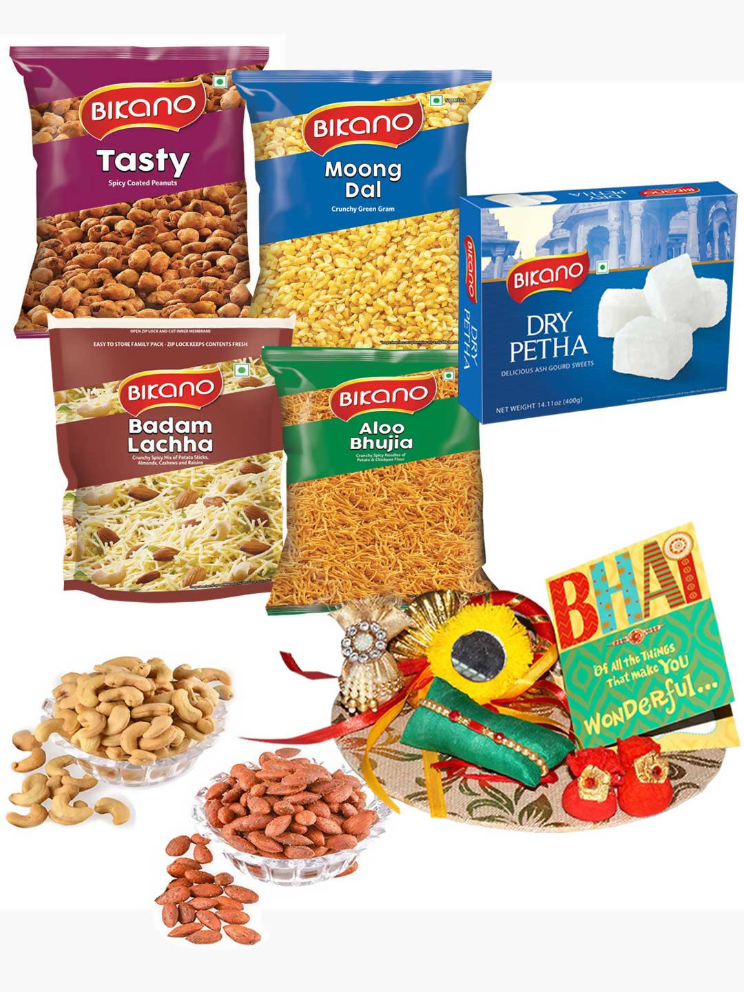 Bikano Namkeen Magic and Dryfruits Rakhi Gifts - Distacart