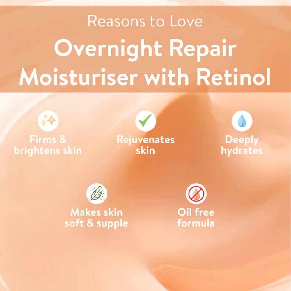 Belora Paris Overnight Repair Moisturizer With Retinol - Distacart