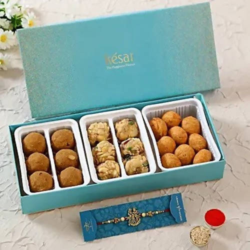 Blessed Krishna Rakhi and Sweet Savoury Treats