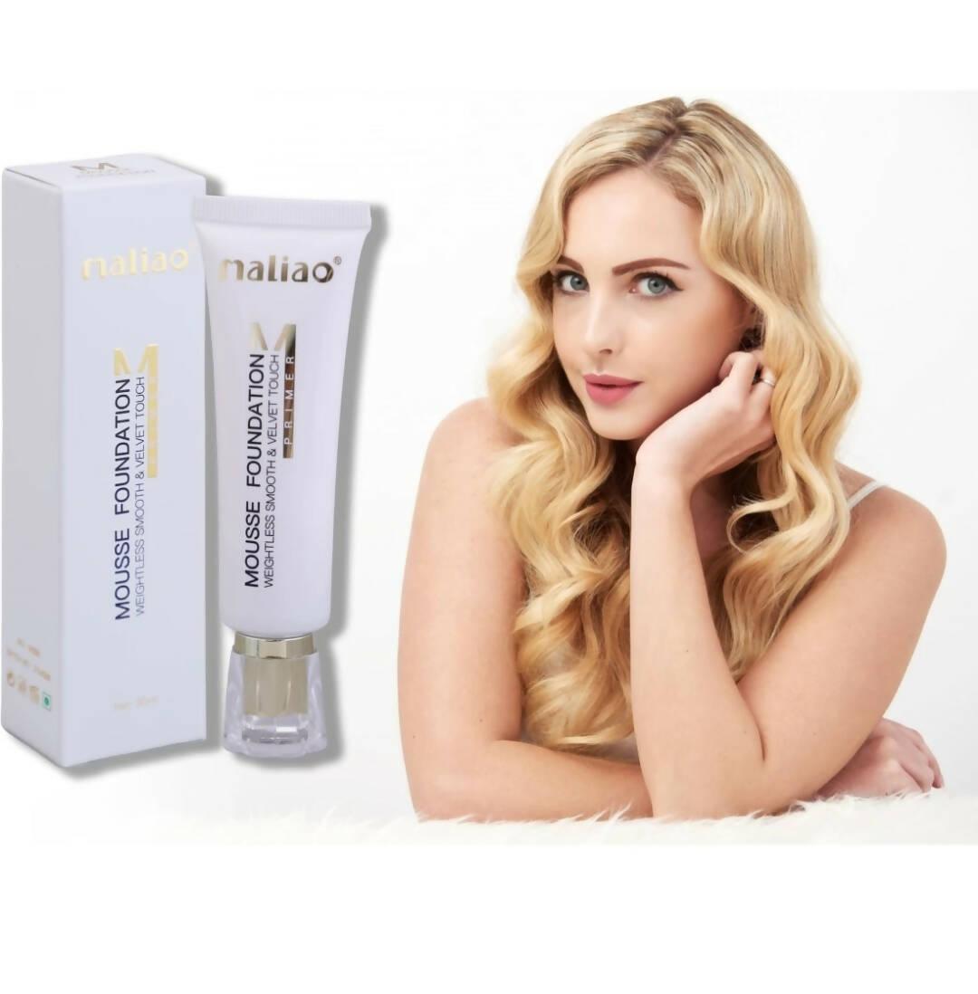 Maliao Primer Weightless Smooth & Velvet Touch Mousse Foundation - Distacart