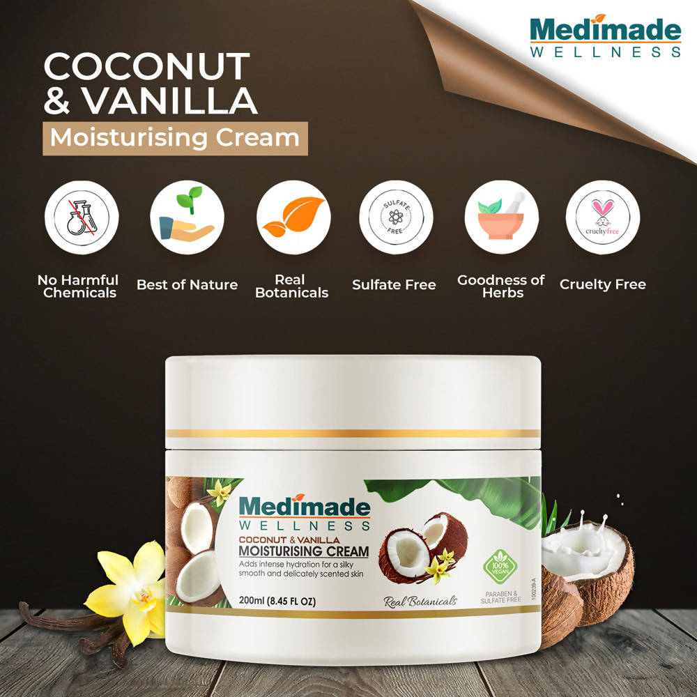Medimade Wellness Coconut & Vanilla Moisturising Cream - Distacart