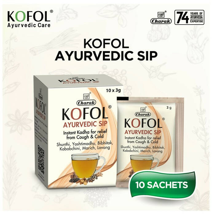 Charak Pharma Kofol Ayurvedic Sip Instant Kadha Sachet - Distacart