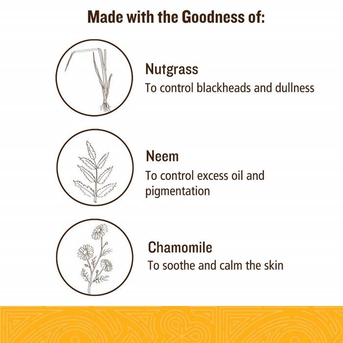 Soultree Nutgrass Face Wash With Neem & Soothing Chamomile Ingredients