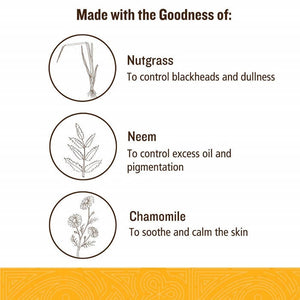 Soultree Nutgrass Face Wash With Neem & Soothing Chamomile Ingredients