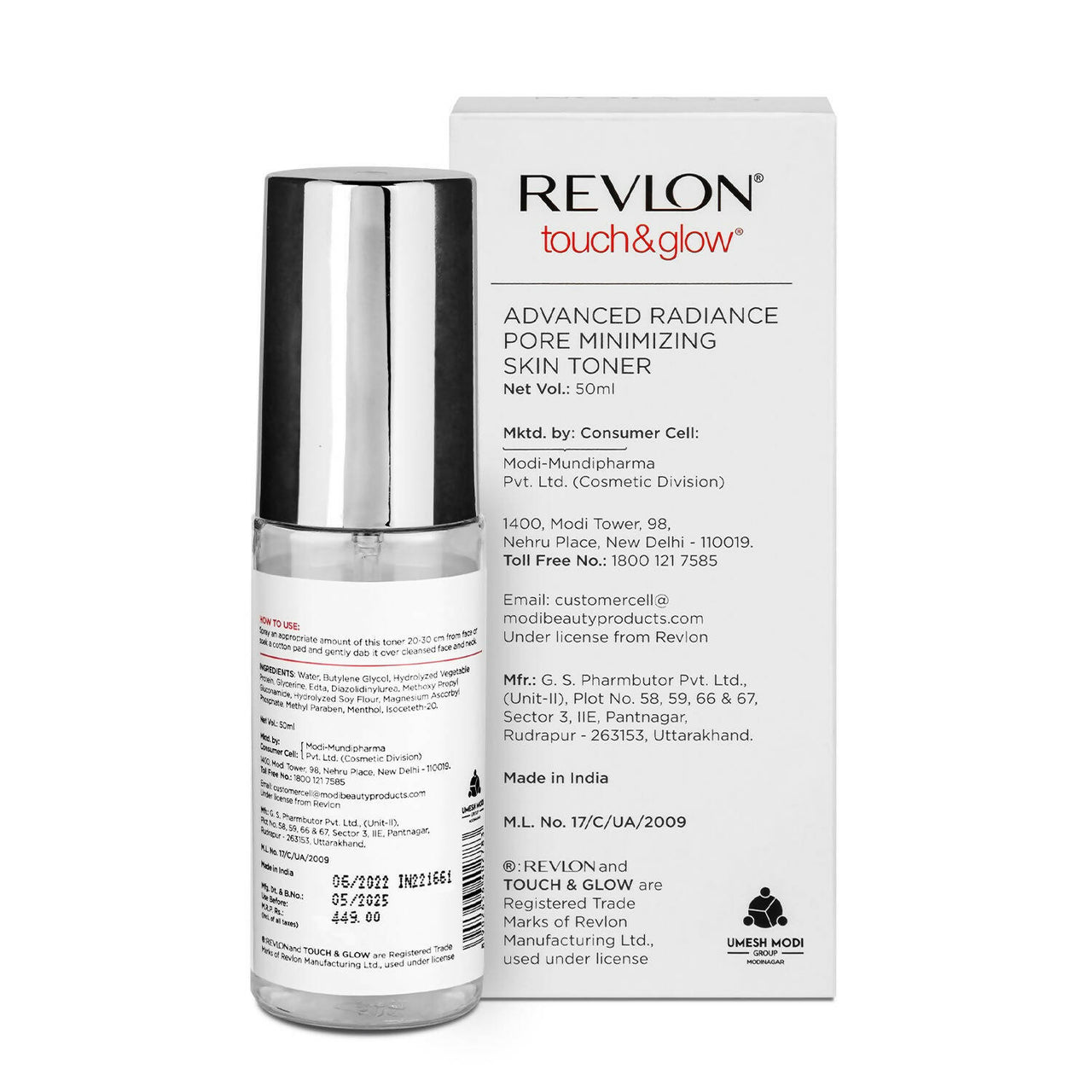 Revlon Touch & Glow Advanced Radiance Pore Minimizing Skin Toner - Distacart