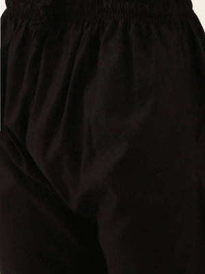 Manyavar Men Black Solid Kurta with Pyjamas - Distacart