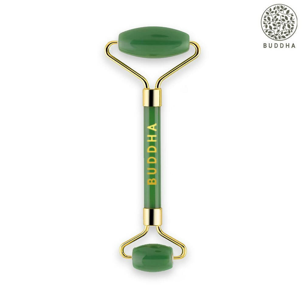 Buddha Natural Green-M Green Jade Face Roller Massager (Green) - Distacart