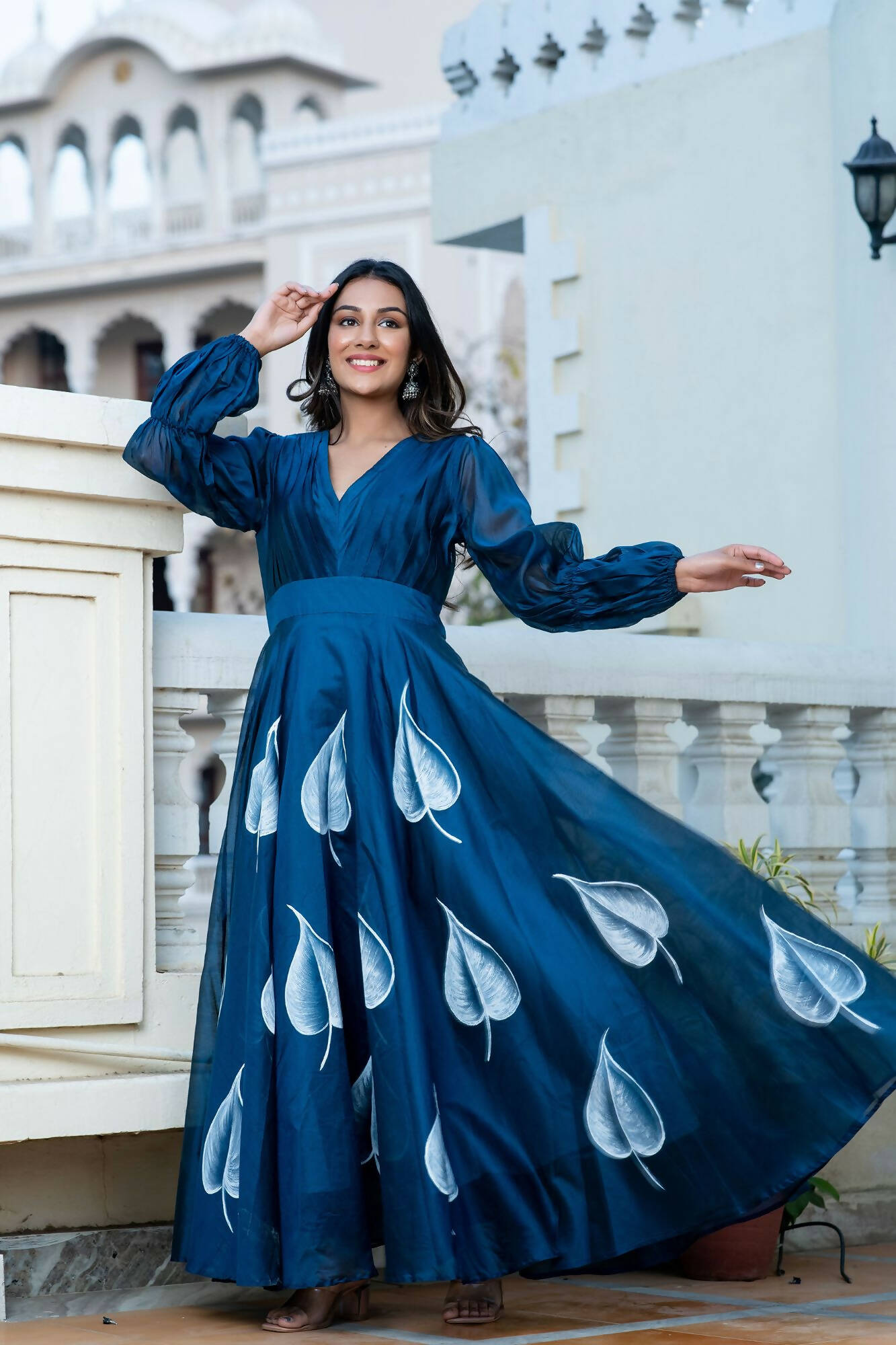 Zamaisha Women Gown Dark Blue Dress - Buy Zamaisha Women Gown Dark Blue  Dress Online at Best Prices in India | Flipkart.com