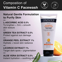 Thumbnail for Soulflower Vitamin C Green Tea Brightening Face Wash - Distacart