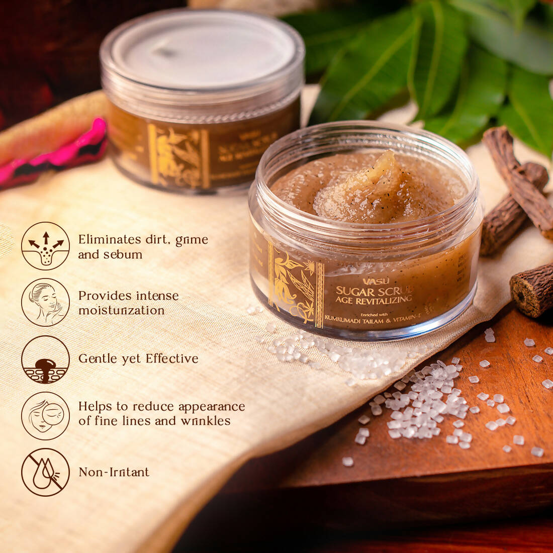 Vasu Age Revitalizing Sugar Scrub - Distacart