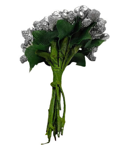 Silver Artificial Flower Pollens for brides